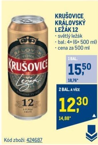 Makro KRUŠOVICE KRÁLOVSKÝ LEŽÁK 12 nabídka