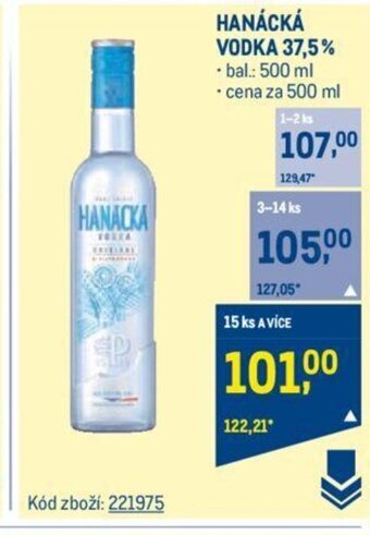 Makro HANÁCKÁ VODKA 37,5% nabídka