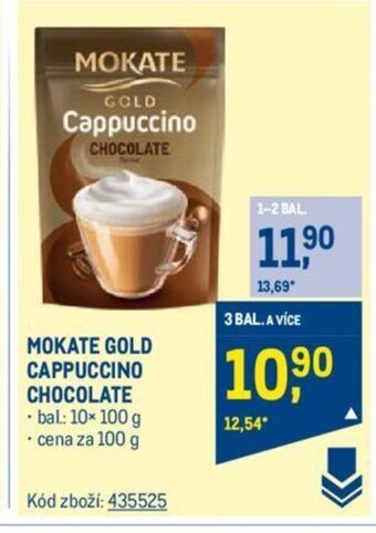 Makro MOKATE GOLD CAPPUCCINO CHOCOLATE nabídka
