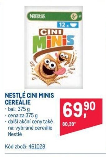 Makro NESTLÉ CINI MINIS CEREÁLIE nabídka