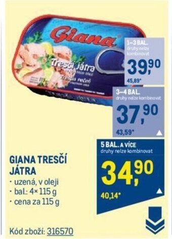 Makro GIANA TRESČÍ JÁTRA nabídka