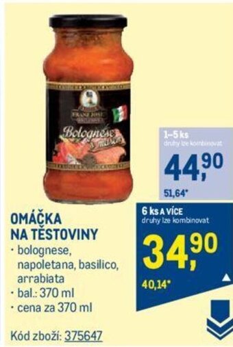 Makro OMÁČKA NA TĚSTOVINY nabídka
