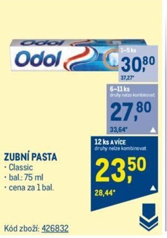 Makro ZUBNÍ PASTA nabídka
