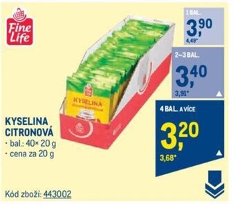 Makro KYSELINA CITRONOVÁ nabídka