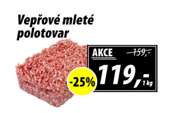 ZEMAN Vepřové mleté polotovar nabídka