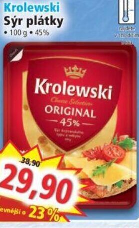 Norma Krolewski Sýr plátky nabídka