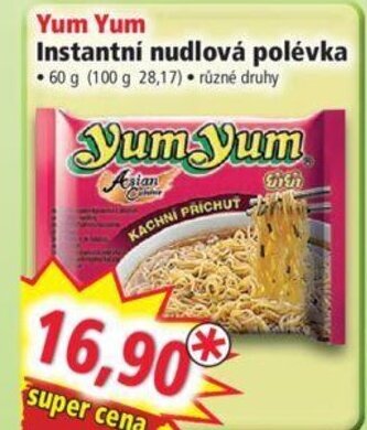 Norma Yum Yum Instantní nudlová polévka nabídka