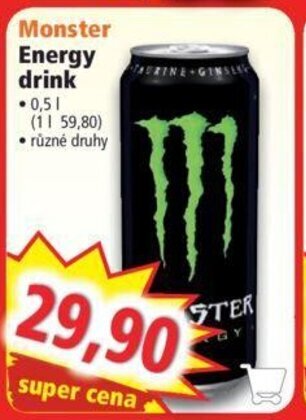 Norma Monster Energy drink nabídka