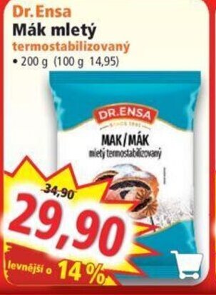 Norma Dr. Ensa Mák mletý termostabilizovaný nabídka