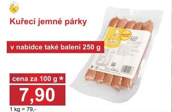 PLUS JIP Kuřecí jemné párky nabídka