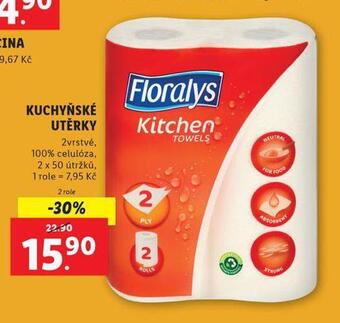 Lidl Floralys kuchyňské utěrky nabídka