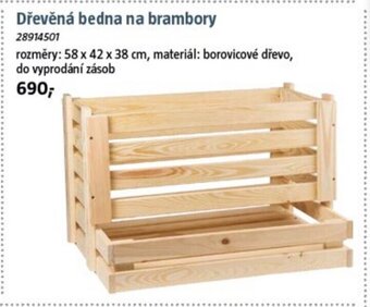 Dřevěná bedna na brambory