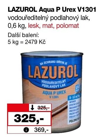 Barvy a laky drogerie LAZUROL Aqua P Urex V1301 nabídka