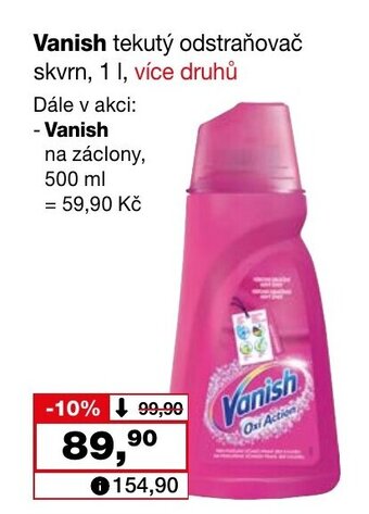 Barvy a laky drogerie Vanish nabídka