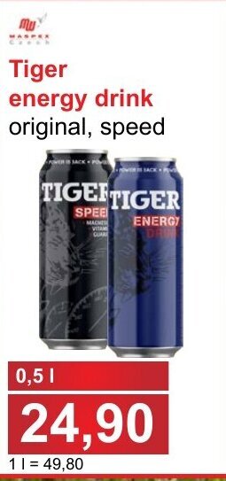 PLUS JIP Tiger energy drink nabídka