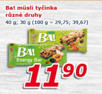 ESO MARKET Ba! müsli tyčinka různé druhy nabídka