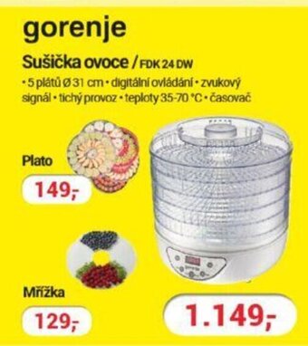 Planeo Elektro Sušička ovoce/FDK 24 DW nabídka