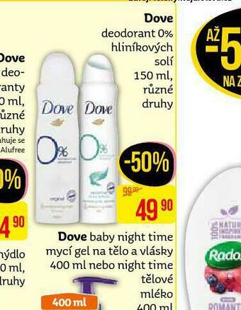 Teta Dove deodorant nabídka
