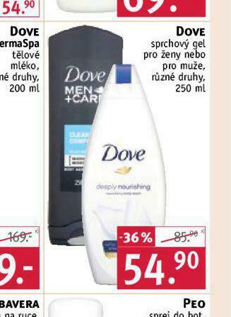 Rossmann Dove sprchový gel nabídka