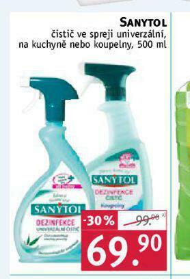 Rossmann Sanytol čistič ve spreji nabídka