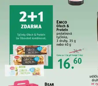 Rossmann Emco ořech&amp;protein nabídka