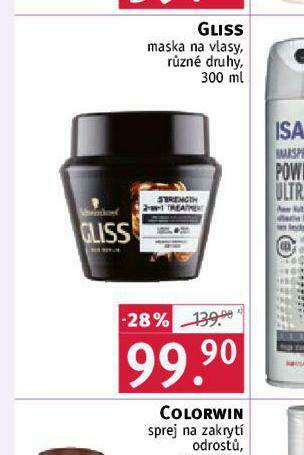 Rossmann Gliss maska na vlasy nabídka