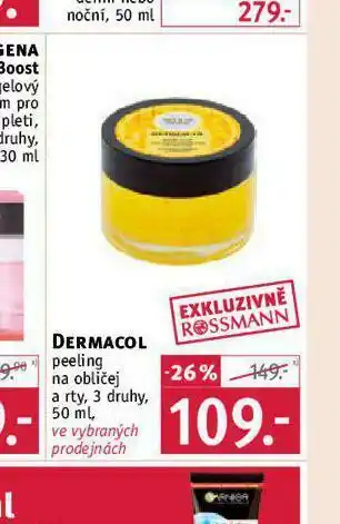 Rossmann Dermacol peeling na obličej nabídka