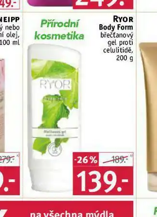 Rossmann Ryor body form gel proti celulitidě nabídka