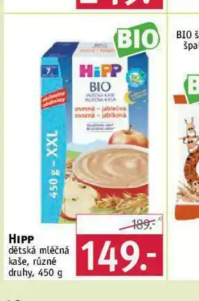 Rossmann Hipp dětská mléčná kaše nabídka