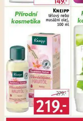 Rossmann Kneipp tělový, masážní olej nabídka
