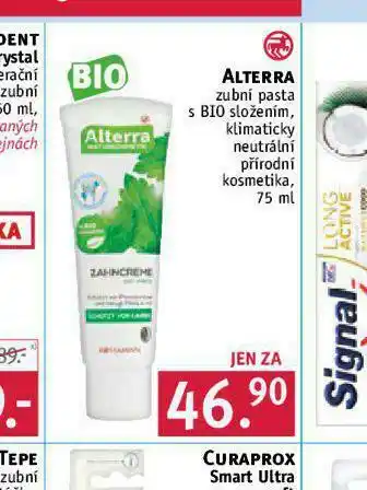 Rossmann Alterra zubní pasta nabídka