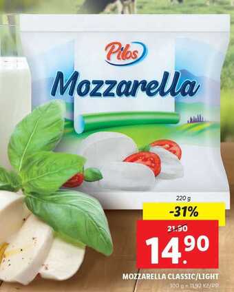 Lidl Mozzarella classic/light, 220 g nabídka