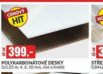 Baumax Polykarbonátové desky nabídka