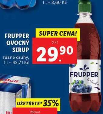 Lidl Frupper ovocný sirup, 0,7 l nabídka