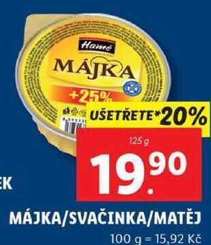 Lidl Májka/svačinka/matěj, 125 g nabídka