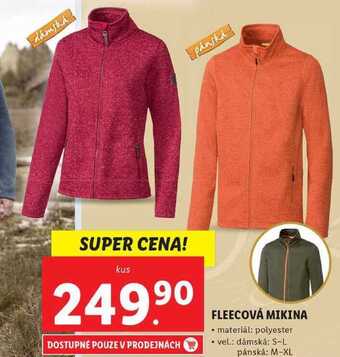 Lidl Fleecová mikina nabídka