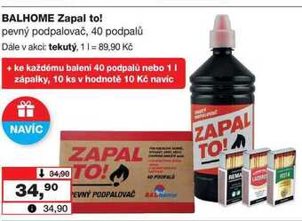 Balhome zapal to! pevný podpalovač, 40 podpalů