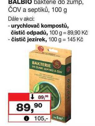 Barvy a laky drogerie Balbio bakterie do zump, čov a septiků, 100 g nabídka
