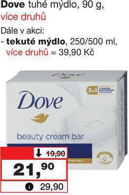 Barvy a laky drogerie Dove tuhé mýdlo, 90 g nabídka