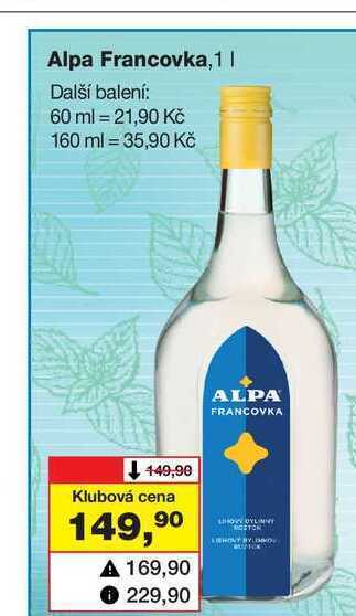 Barvy a laky drogerie Alpa francovka, 1l nabídka