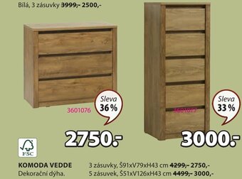 JYSK KOMODA VEDDE Dekorační dýha. nabídka