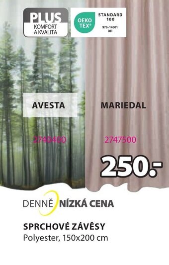 JYSK SPRCHOVÉ ZÁVĚSY nabídka