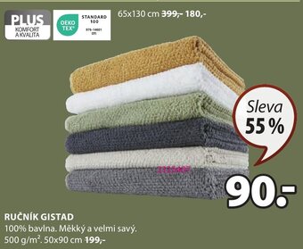 JYSK RUČNÍK GISTAD nabídka