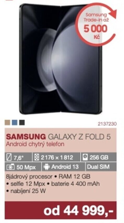 Electro World SAMSUNG GALAXY Z FOLD 5 Android chytrý telefon nabídka