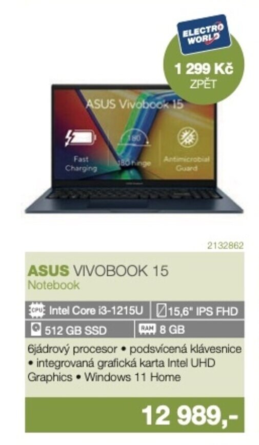 Electro World ASUS VIVOBOOK 15 Notebook nabídka