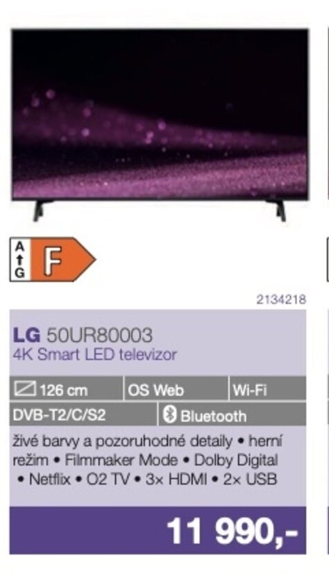 Electro World LG 50UR80003 4K Smart LED televizor nabídka
