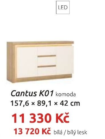 Orfa Nábytek Cantus K01 komoda 157,6 x 89,1 x 42 cm nabídka