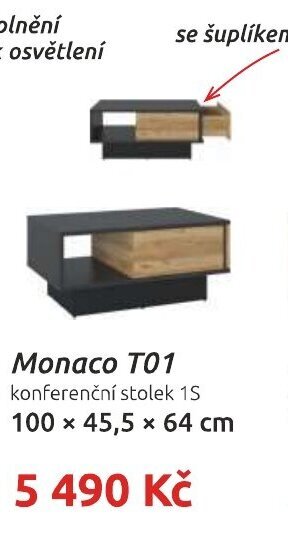 Monaco T02 konferenční stolek 100 × 45,5 x 66 cm