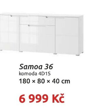 Orfa Nábytek Samoa 36 komoda 4D1S 180 x 80 x 40 cm nabídka