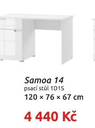 Orfa Nábytek Samoa 14 psací stůl 1D1S 120 x 76 x 67 cm nabídka